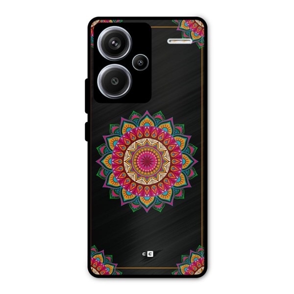 Amazing Mandala Art Metal Back Case for Redmi Note 13 Pro Plus