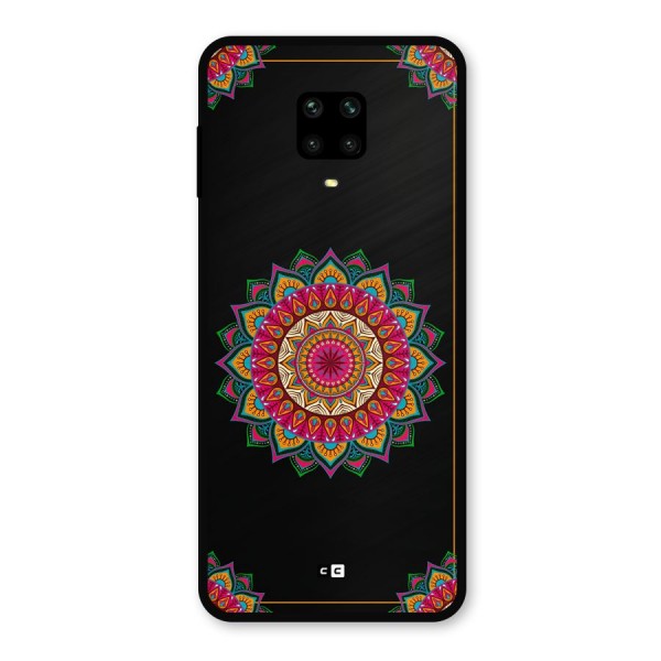 Amazing Mandala Art Metal Back Case for Redmi Note 9 Pro Max