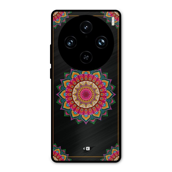 Amazing Mandala Art Metal Back Case for Vivo X100 Pro