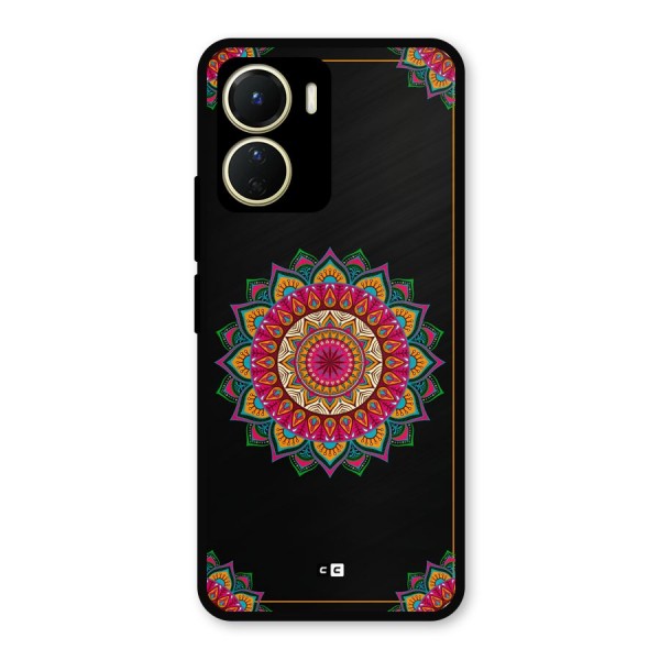 Amazing Mandala Art Metal Back Case for Vivo Y16