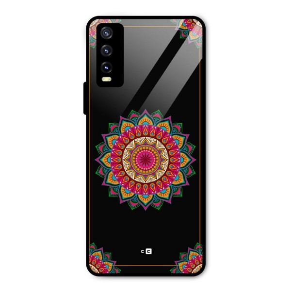 Amazing Mandala Art Metal Back Case for Vivo Y20t