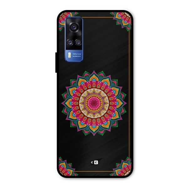 Amazing Mandala Art Metal Back Case for Vivo Y51A