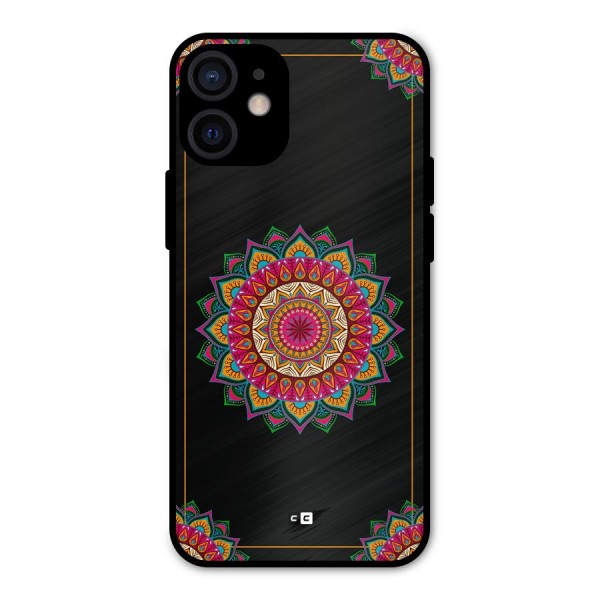 Amazing Mandala Art Metal Back Case for iPhone 12 Mini