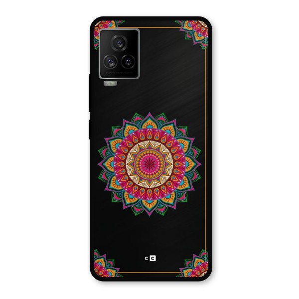 Amazing Mandala Art Metal Back Case for iQOO 7 Legend 5G