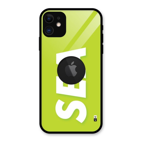 Amazing Sea Glass Back Case for iPhone 11 Logo Cut