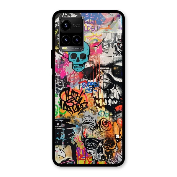Amazing Street Art Glass Back Case for Vivo Y33s
