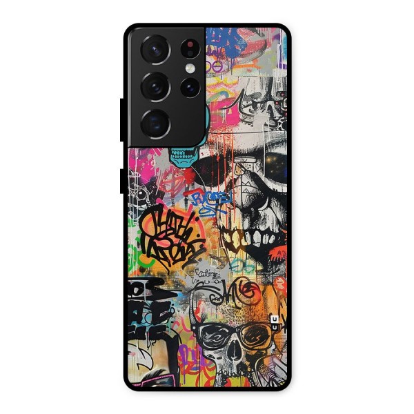 Amazing Street Art Metal Back Case for Galaxy S21 Ultra 5G