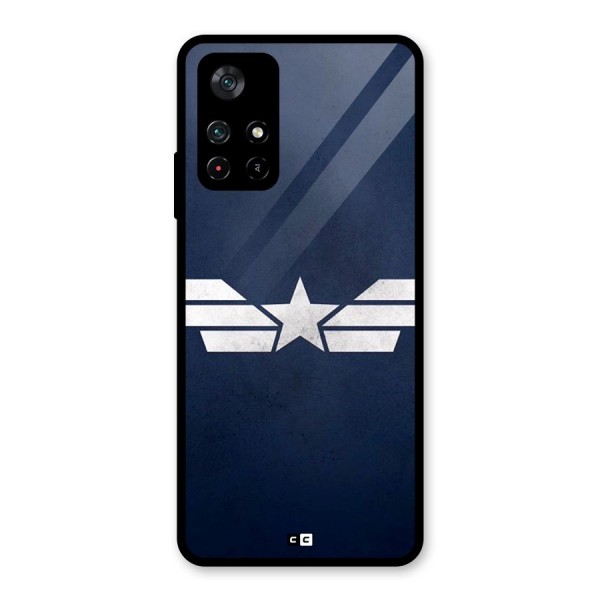 American Shield Glass Back Case for Poco M4 Pro 5G