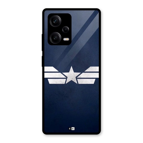 American Shield Glass Back Case for Redmi Note 12 Pro