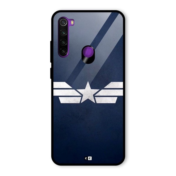 American Shield Glass Back Case for Redmi Note 8