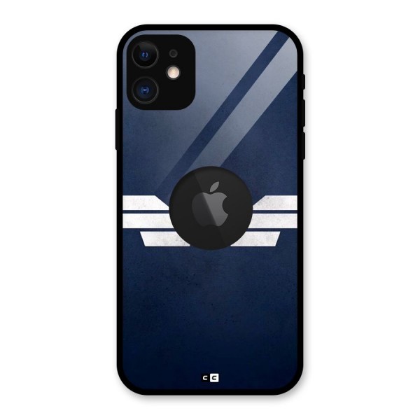 American Shield Glass Back Case for iPhone 11 Logo Cut