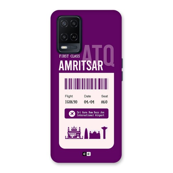 Amritsar Boarding Pass Back Case for Oppo A54