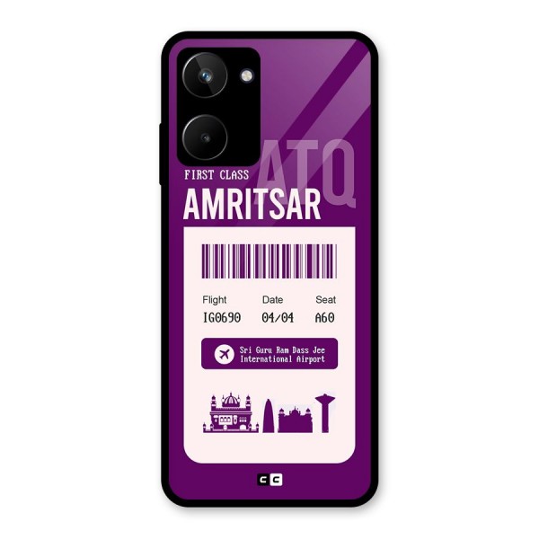 Amritsar Boarding Pass Glass Back Case for Realme 10