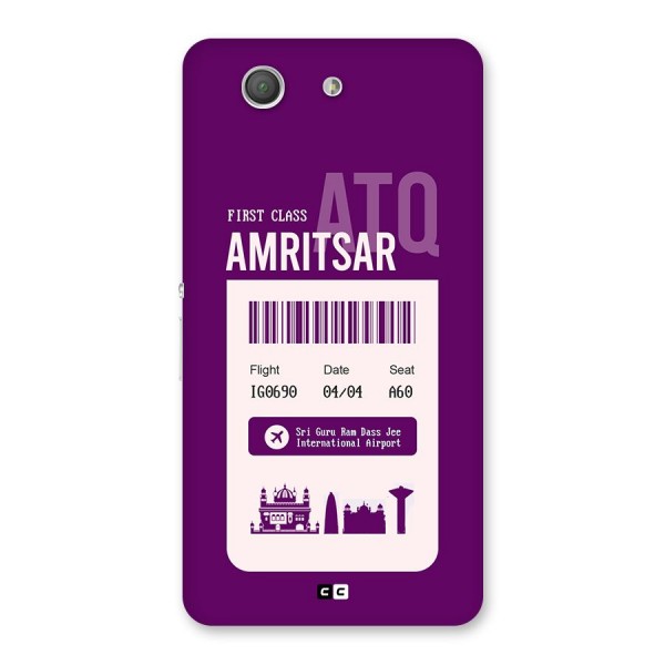 Amritsar Boarding Pass Back Case for Xperia Z3 Compact
