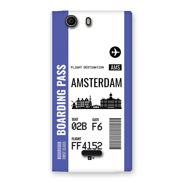 Amsterdam Boarding Pass Back Case for Canvas Nitro 2 E311