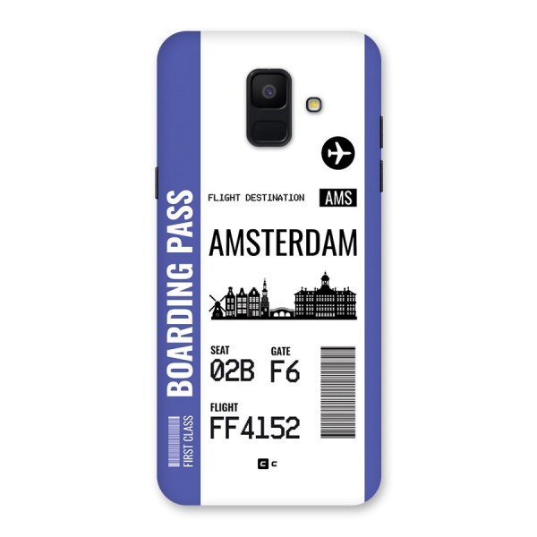 Amsterdam Boarding Pass Back Case for Galaxy A6 (2018)