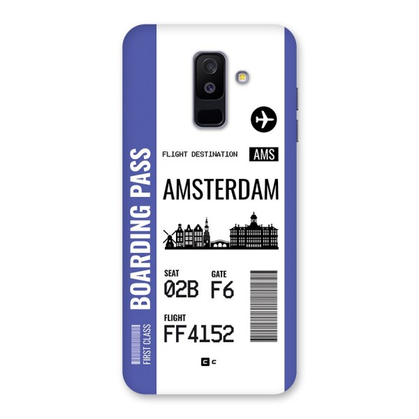 Amsterdam Boarding Pass Back Case for Galaxy A6 Plus