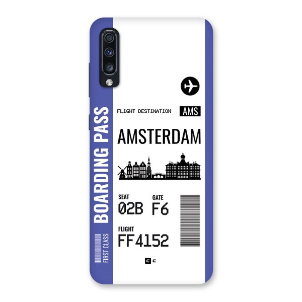 Amsterdam Boarding Pass Back Case for Galaxy A70
