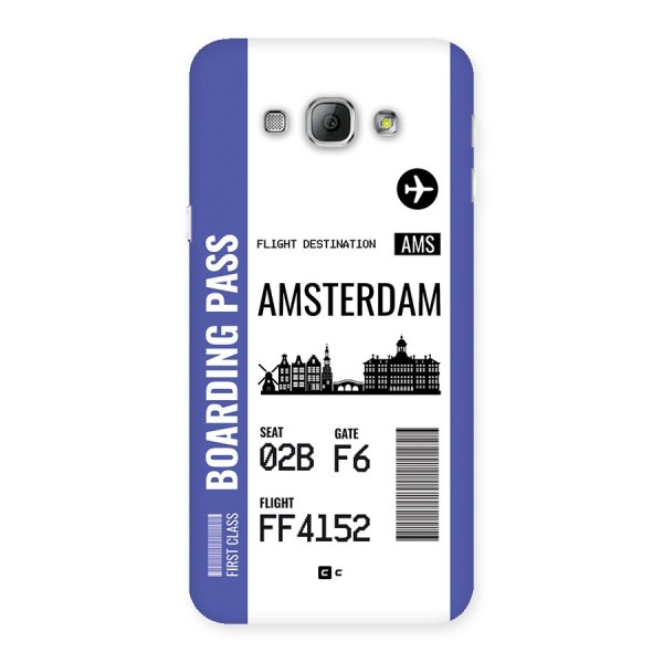 Amsterdam Boarding Pass Back Case for Galaxy A8