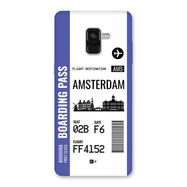 Amsterdam Boarding Pass Back Case for Galaxy A8 Plus