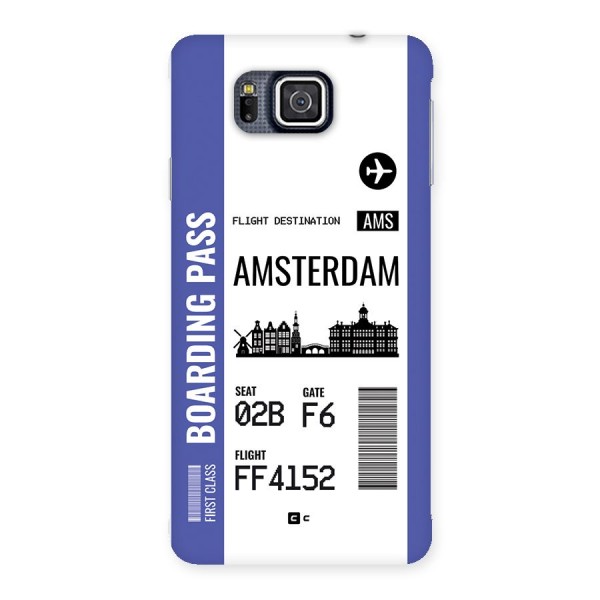 Amsterdam Boarding Pass Back Case for Galaxy Alpha
