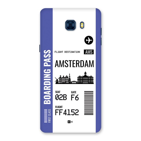 Amsterdam Boarding Pass Back Case for Galaxy C7 Pro