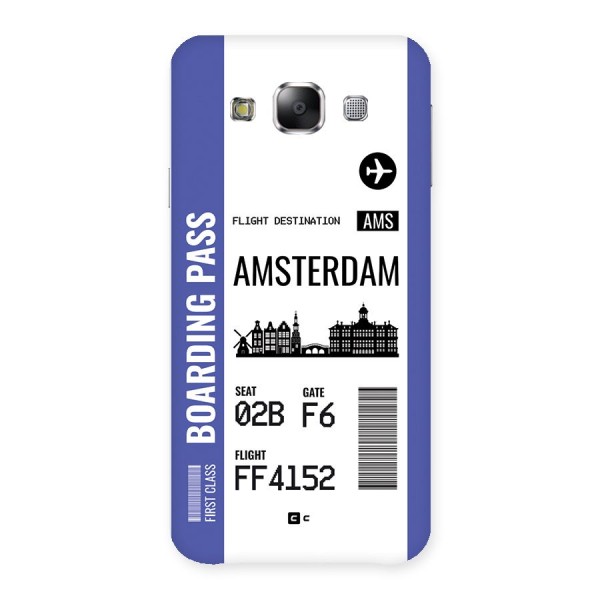 Amsterdam Boarding Pass Back Case for Galaxy E5