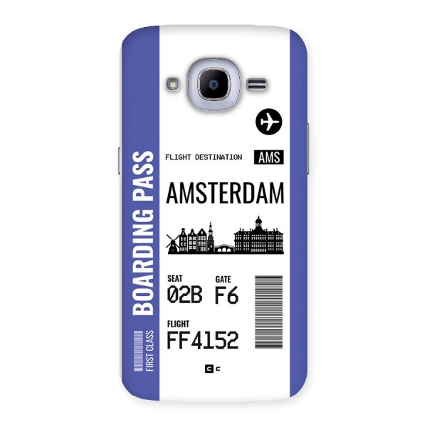 Amsterdam Boarding Pass Back Case for Galaxy J2 2016