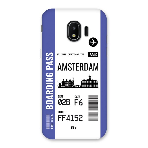 Amsterdam Boarding Pass Back Case for Galaxy J2 Pro 2018