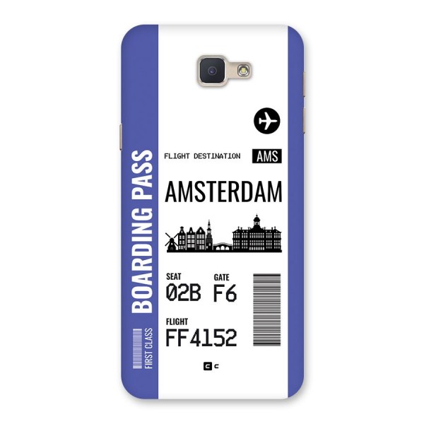 Amsterdam Boarding Pass Back Case for Galaxy J5 Prime