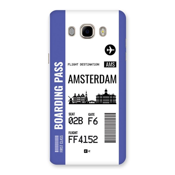 Amsterdam Boarding Pass Back Case for Galaxy J7 2016