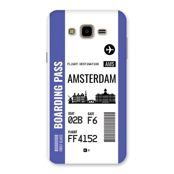 Amsterdam Boarding Pass Back Case for Galaxy J7 Nxt