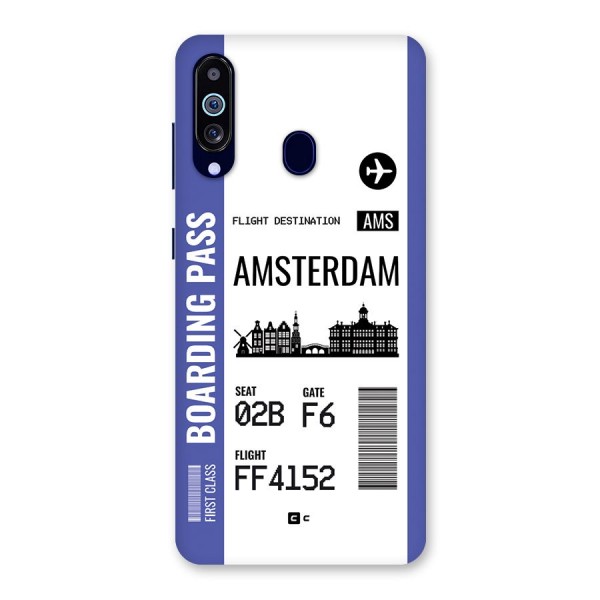 Amsterdam Boarding Pass Back Case for Galaxy M40