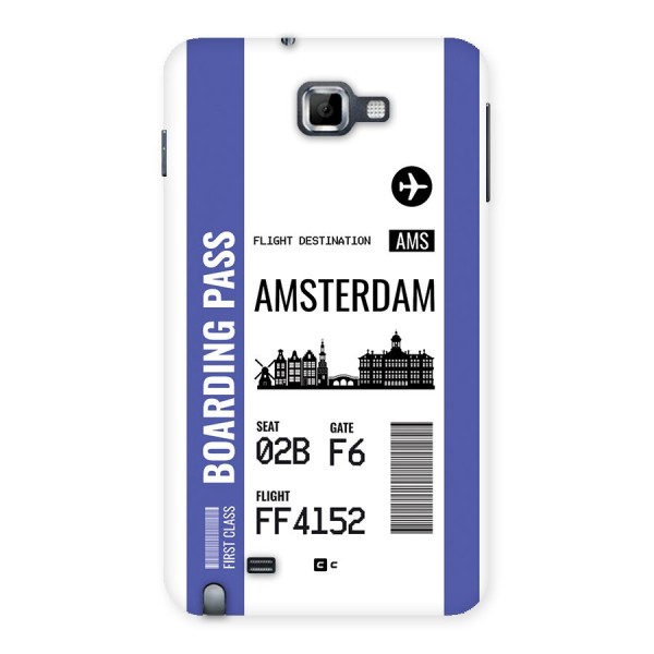 Amsterdam Boarding Pass Back Case for Galaxy Note