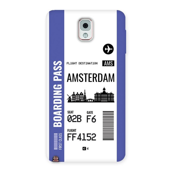 Amsterdam Boarding Pass Back Case for Galaxy Note 3