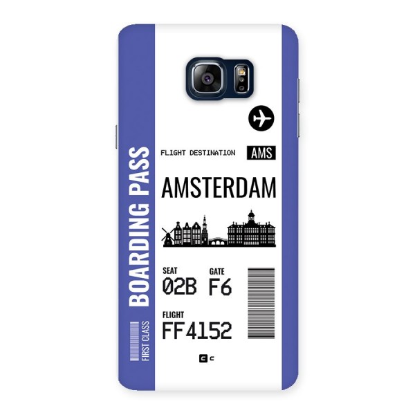 Amsterdam Boarding Pass Back Case for Galaxy Note 5