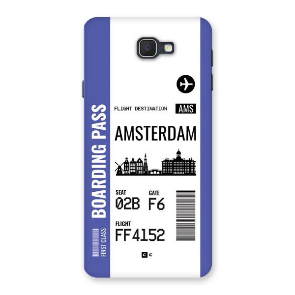 Amsterdam Boarding Pass Back Case for Galaxy On7 2016