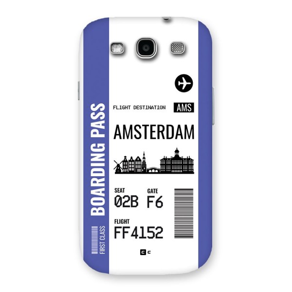 Amsterdam Boarding Pass Back Case for Galaxy S3