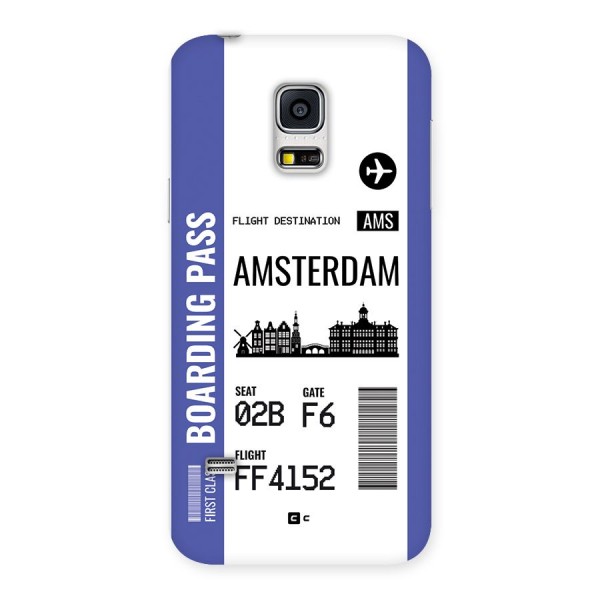 Amsterdam Boarding Pass Back Case for Galaxy S5 Mini