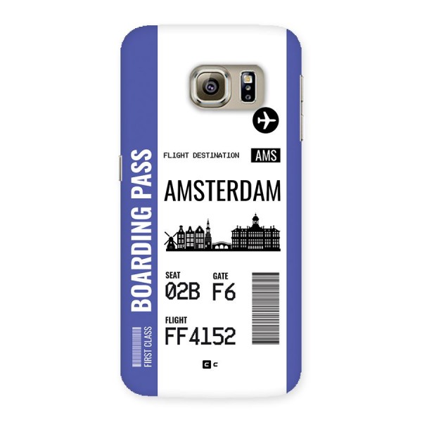 Amsterdam Boarding Pass Back Case for Galaxy S6 edge