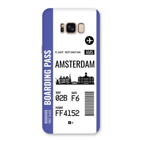 Amsterdam Boarding Pass Back Case for Galaxy S8 Plus