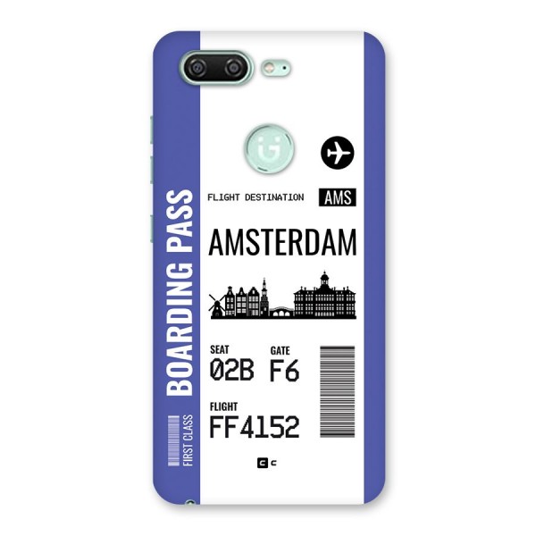 Amsterdam Boarding Pass Back Case for Gionee S10