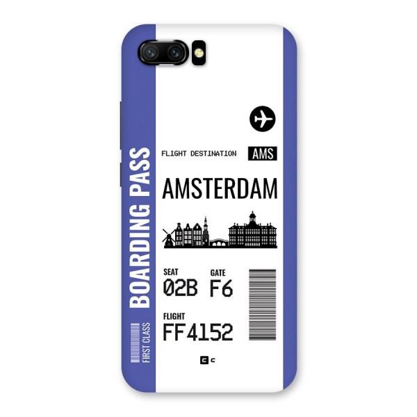 Amsterdam Boarding Pass Back Case for Honor 10