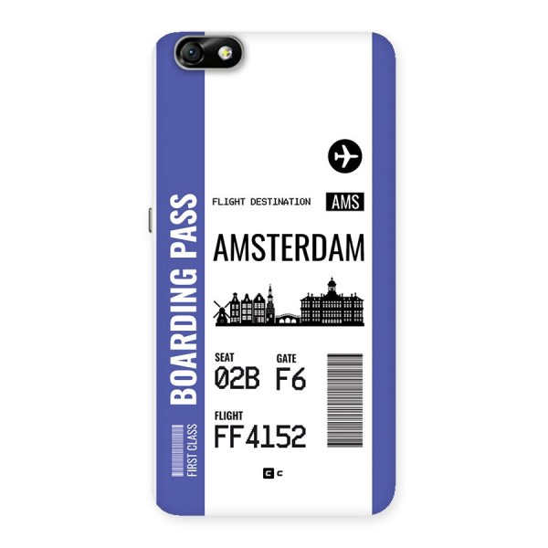Amsterdam Boarding Pass Back Case for Honor 4X
