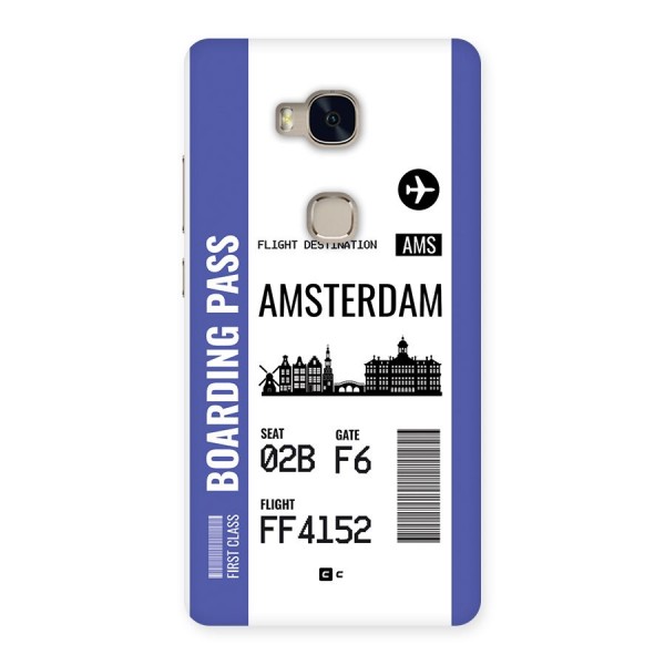 Amsterdam Boarding Pass Back Case for Honor 5X