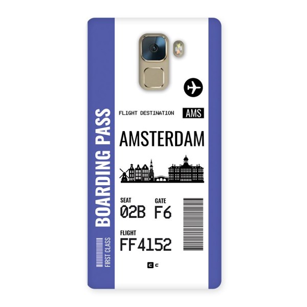 Amsterdam Boarding Pass Back Case for Honor 7