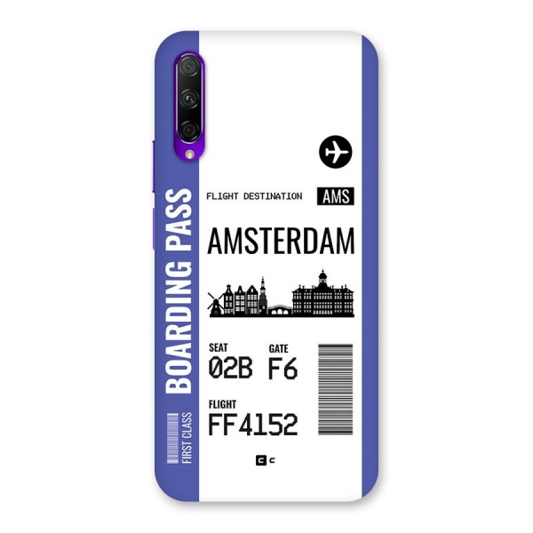 Amsterdam Boarding Pass Back Case for Honor 9X Pro
