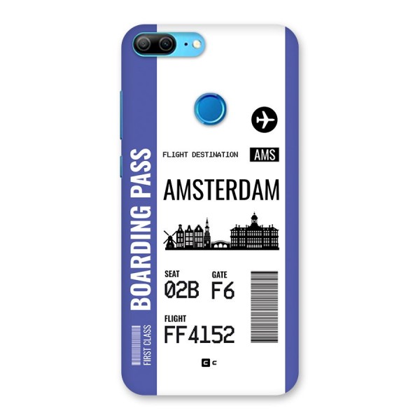 Amsterdam Boarding Pass Back Case for Honor 9 Lite