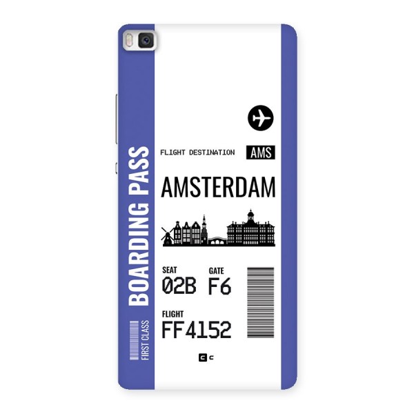 Amsterdam Boarding Pass Back Case for Huawei P8