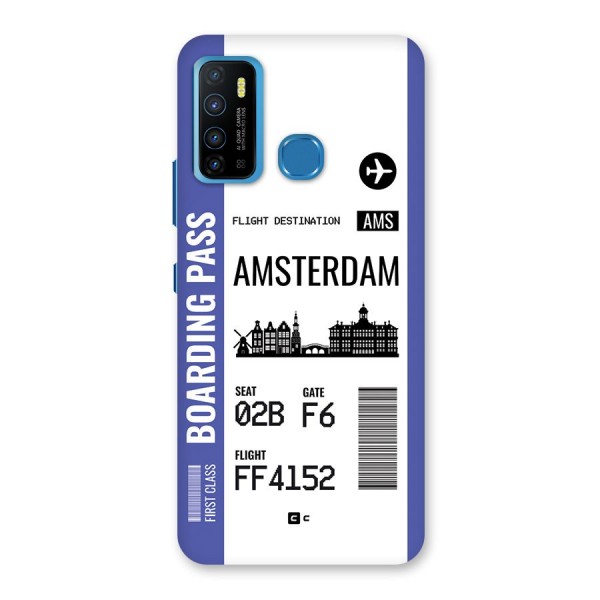 Amsterdam Boarding Pass Back Case for Infinix Hot 9